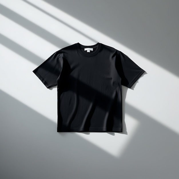 black Tshirt on white background tshirt mockups