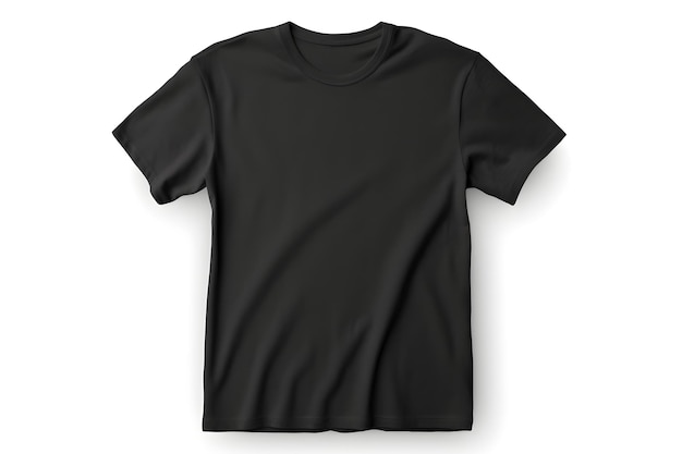 A black tshirt on a white background