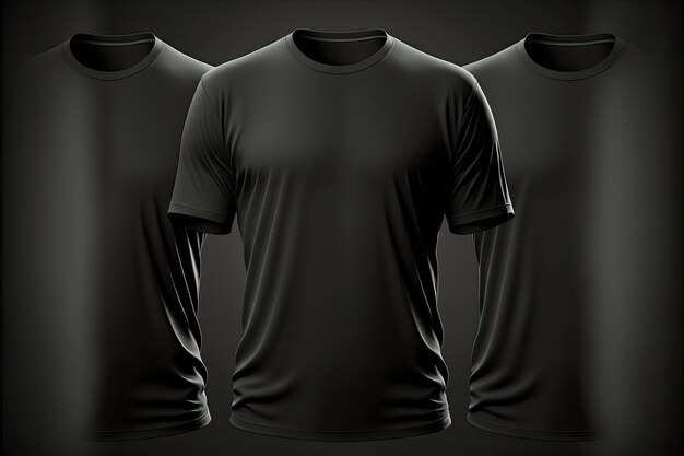 Black tshirts with copy space Made by AIArtificial intelligence