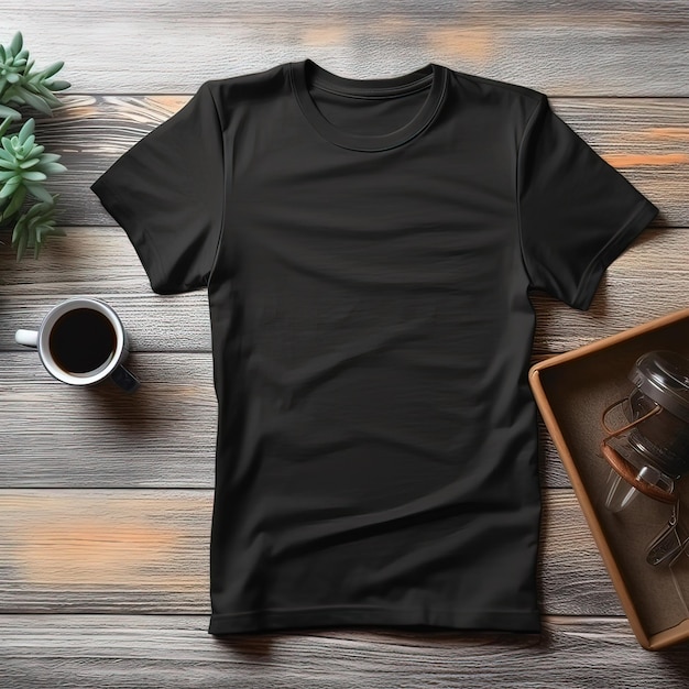 black tshirts with copy space