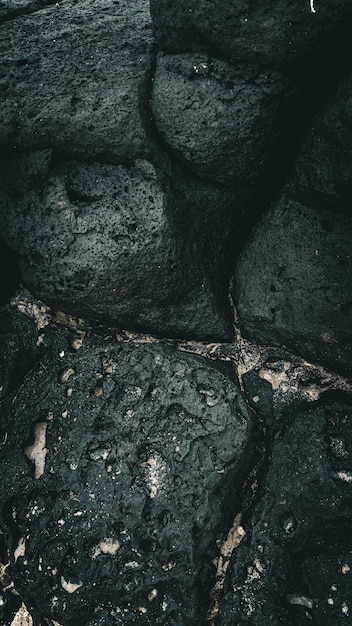 Black volcanic stone wallpaper background