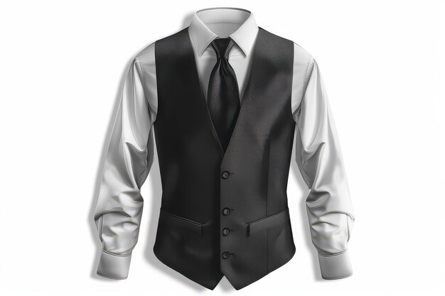 Black Waistcoat Isolated In Transparent Background