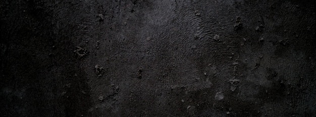 Black wall scary or dark gray rough grainy stone texture background Black concrete for background