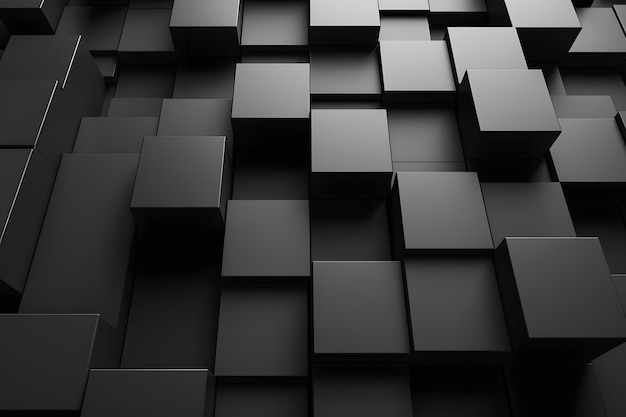 Photo a black wall with many square blocks of black squares