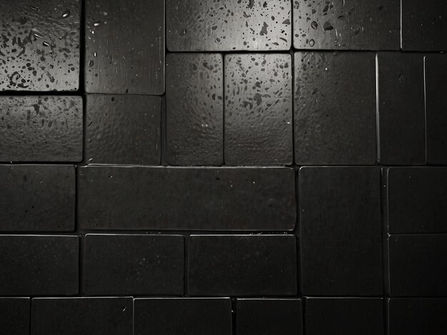 Photo a black wall with a number of tiles that says  grout