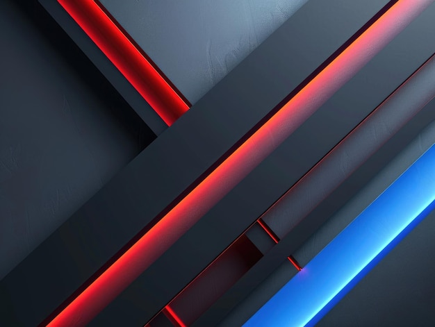 Black Wall with Red and Blue Lights