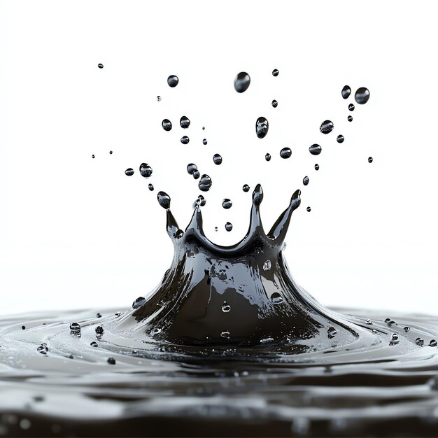 Photo black water splashes realistic