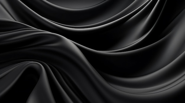 black wave abstract background with detailed shadow effect