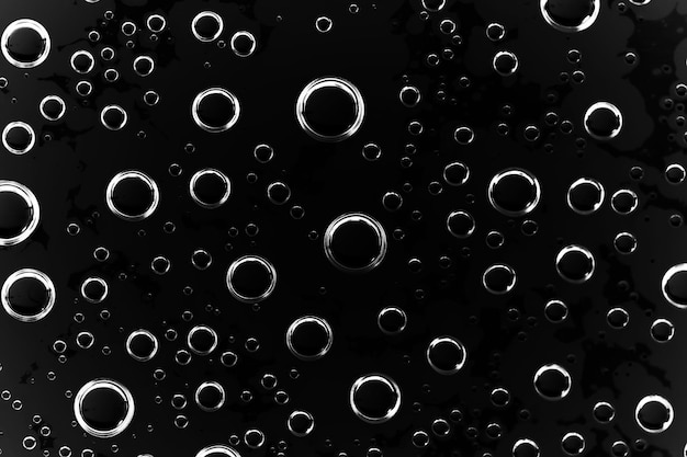 black wet background / raindrops for overlaying on window, concept of autumn weather, background of drops of water rain on glass transparent