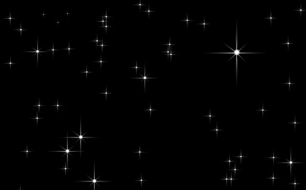 Black and white abstract background, endless starry sky dazzling majestic universe.