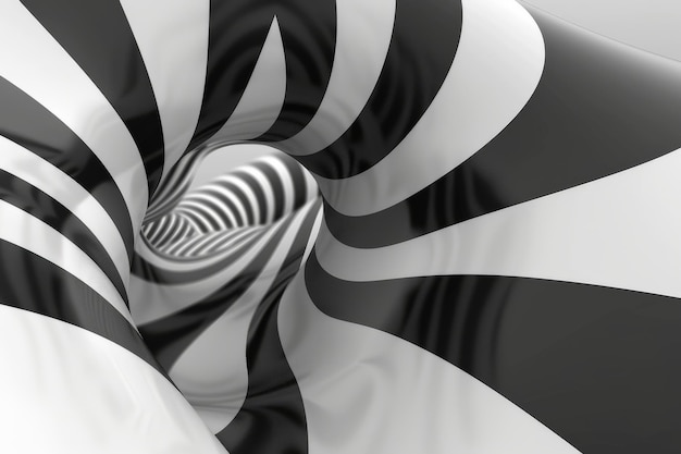 Photo black and white abstract background with optical illusion