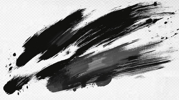 Photo black and white abstract brush with a black and white background