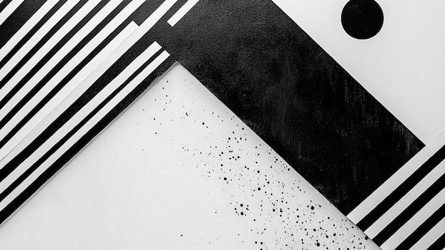 Photo a black and white abstract pattern