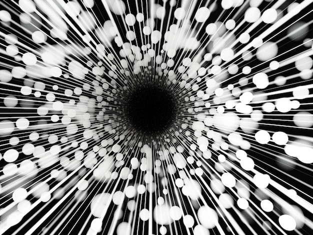 Photo black white abstract psychedelic background