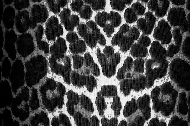 Black and white animal print fur texture or background