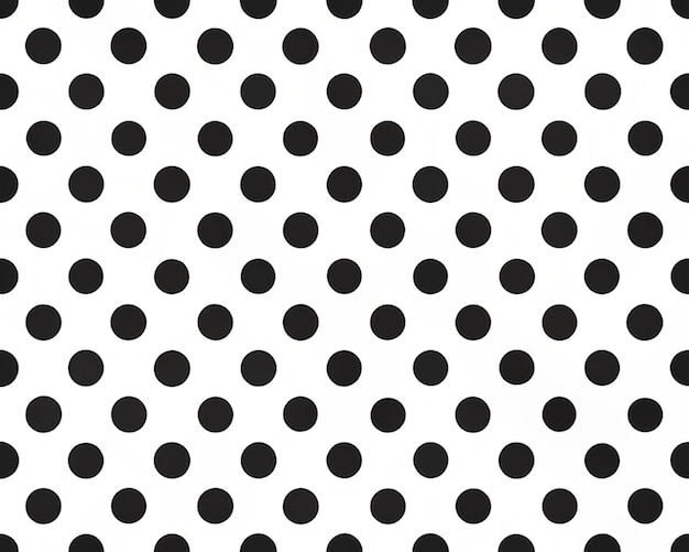 a black and white background with a black polka dot