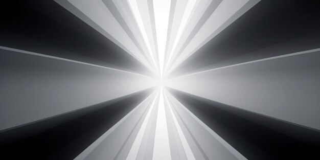 A black and white background with light rays and a white stripe.