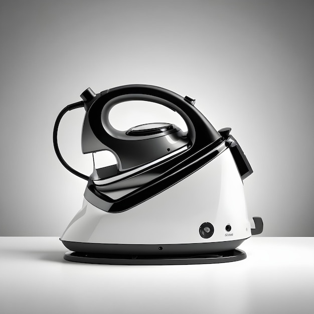 Photo a black and white blender with a black handle and a silver handle