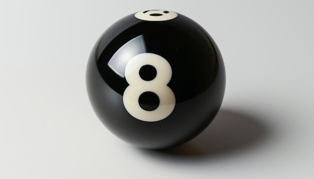 Photo a black and white bowling ball with the number 8 on it