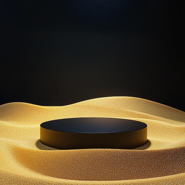 a black and white box is on a table with a black background