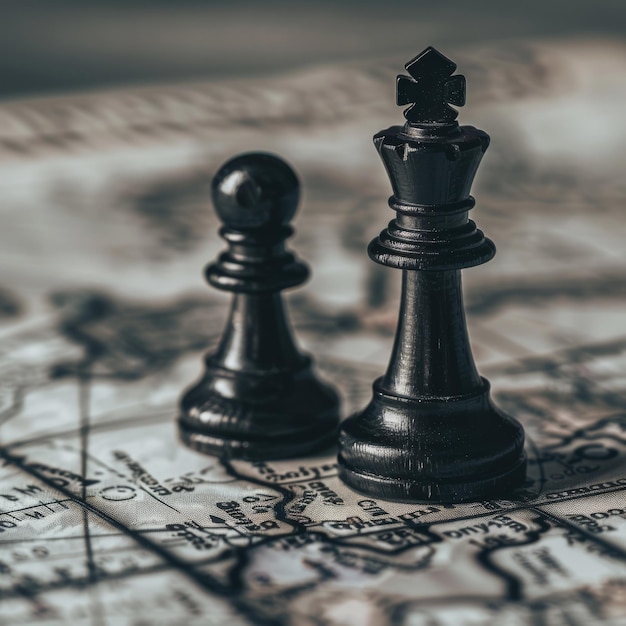 a black and white chess piece with the word chess on it