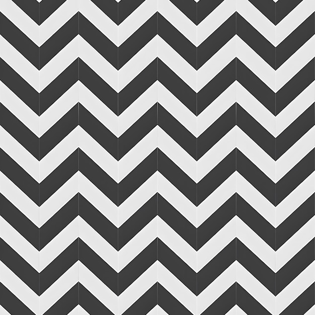 Photo a black and white chevron patterned floor tile