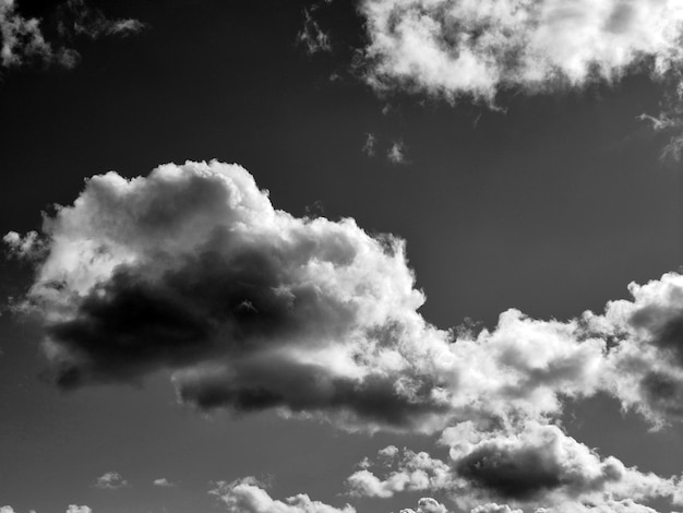 Black and white clouds in the sky background