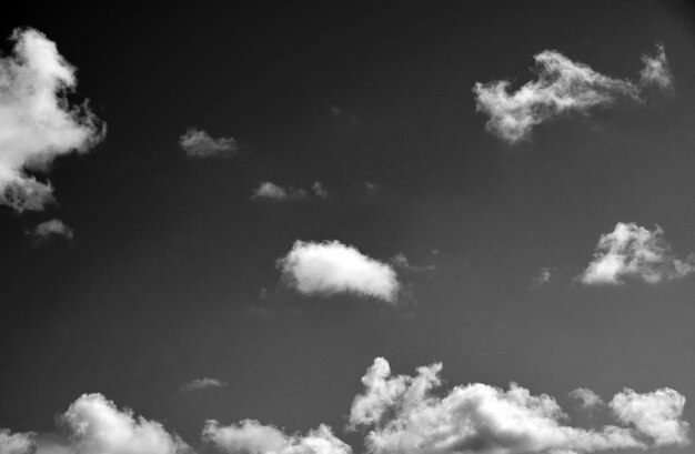 Black and white clouds in the sky background