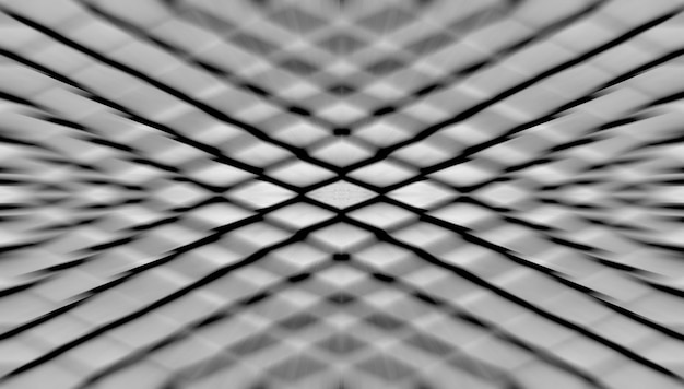 Black and white color geometric mesh pattern background with zoom effect