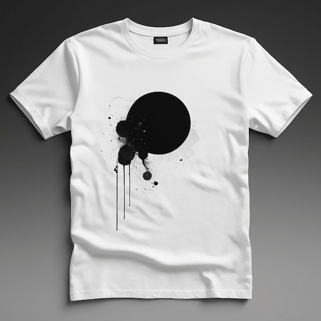 Photo black and white color tshirt for mockup