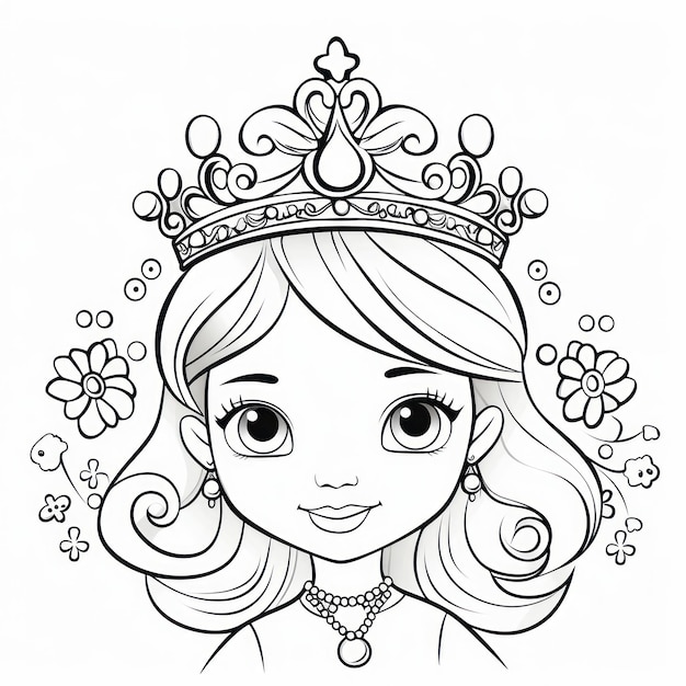 black and white coloring book for kids cute diademar 32