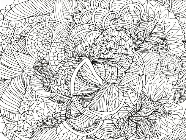 Photo black white coloring page