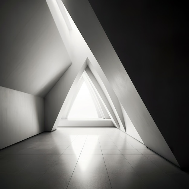 Black and white composition with geometric areas