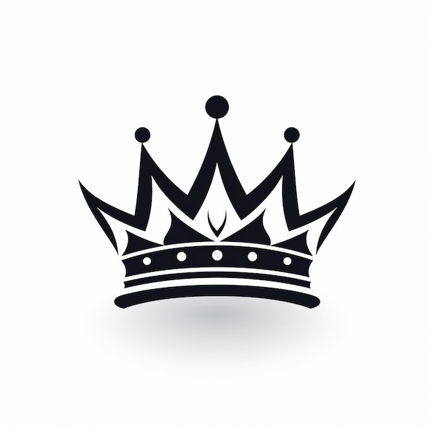 a black and white crown with a crown on it