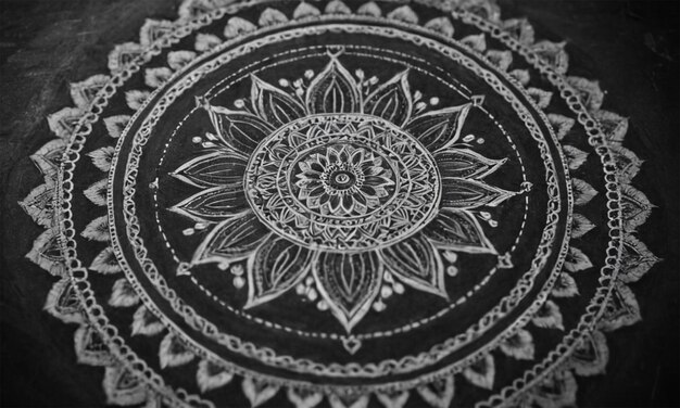 a black and white design with a design that says quot mandalas quot