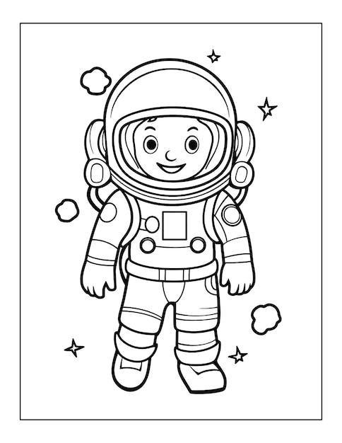 Photo a black and white drawing of a astronaut in a space suit