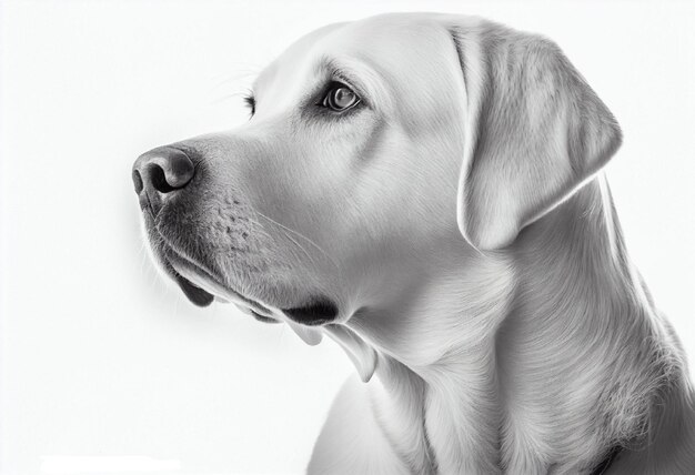 A black and white drawing of a dog with the word lab on it.