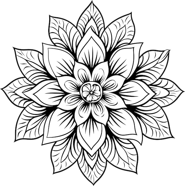 a black and white drawing of a flower with the word quot flower quot on it