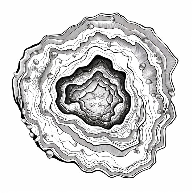 Photo a black and white drawing of a large slice of pizza generative ai