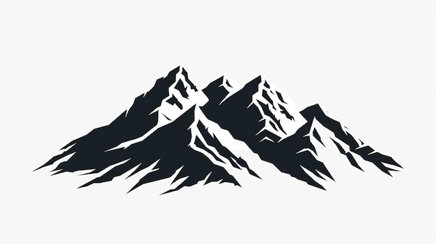 a black and white drawing of a mountain with the word quot snow quot on it