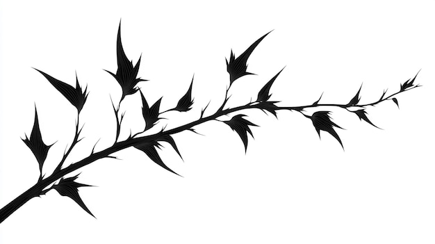 a black and white drawing of a plant with the words  spik  on it