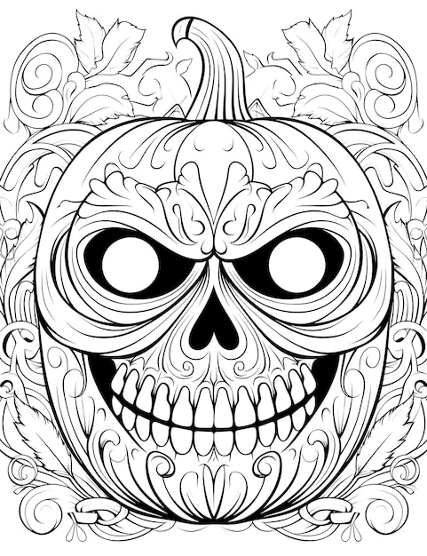 a black and white drawing of a skull with a black background with a skull on it