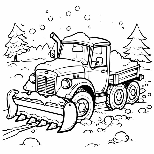 Photo a black and white drawing of a tractor with the words  free  on it