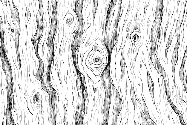 Photo a black and white drawing of a tree with a line drawn on it