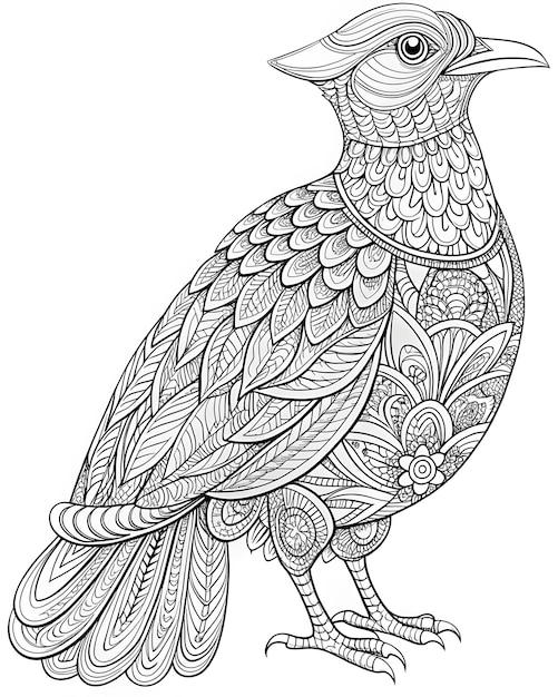 a black and white drawing with a pattern animal