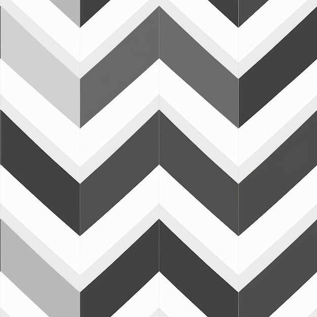 Photo a black and white geometric background with a white zigzag pattern