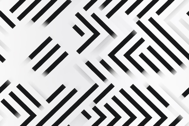 black and white geometric pattern with black and white lines on a white background