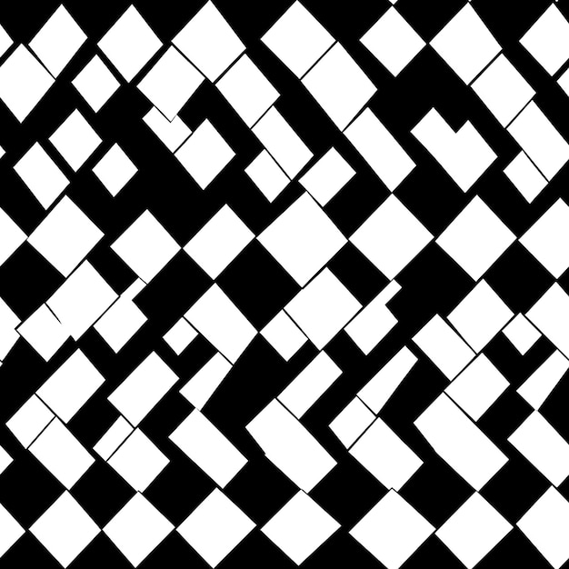 Photo a black and white geometric pattern with a white square in the middle