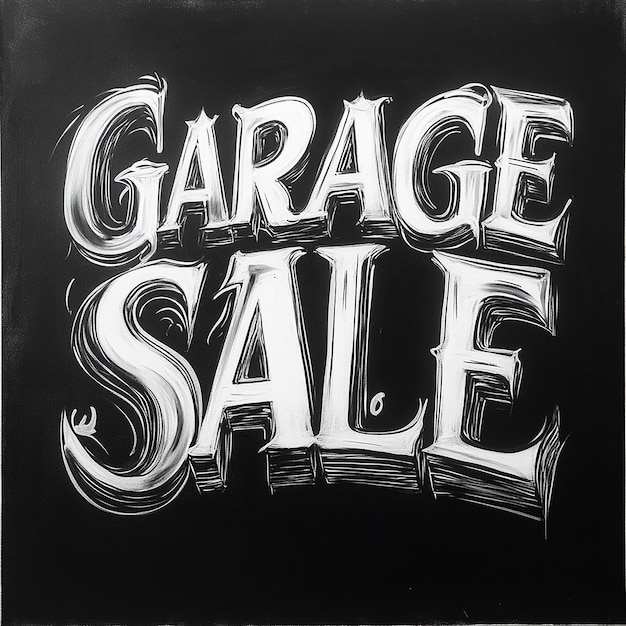 Black and White Graffiti Fonts with the Word Sale