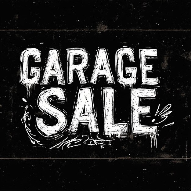 Black and White Graffiti Fonts with the Word Sale